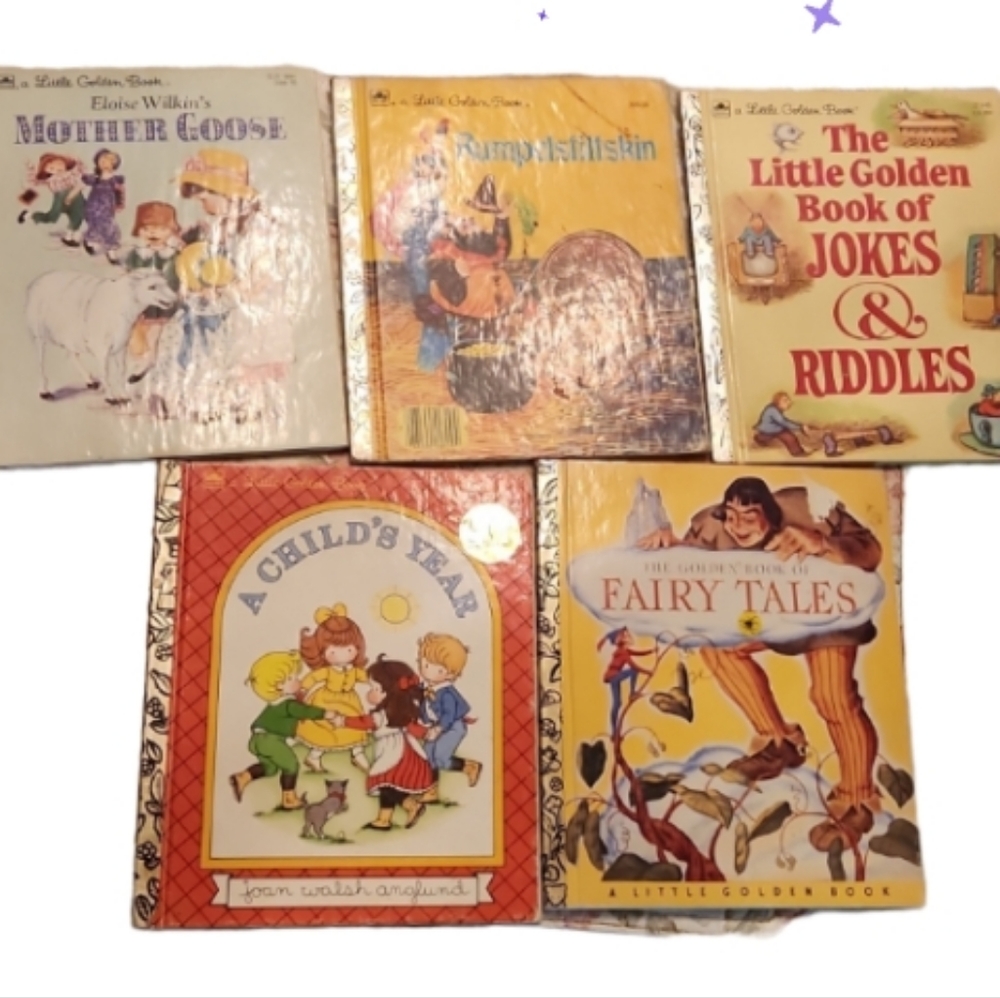Vintage golden books lot of classics 5